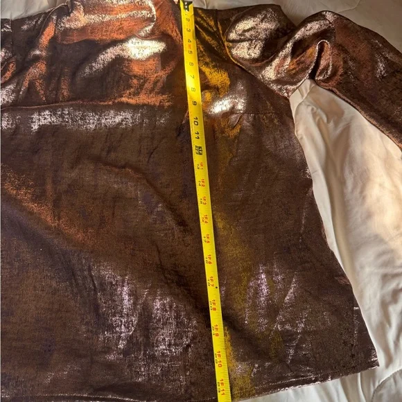 Metallic Brown/copper Long Sleeve Top - Picture 6 of 6